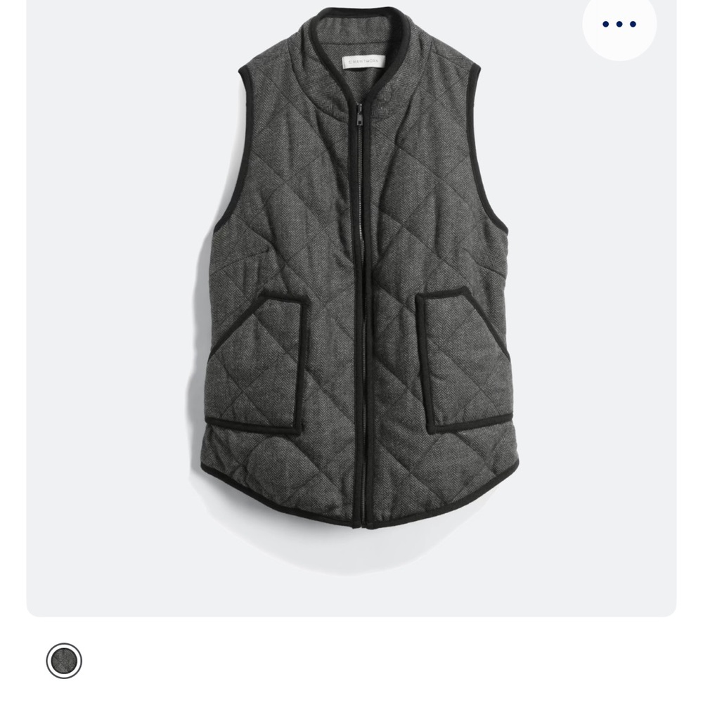 Charcoal Quilted Vest with Pockets